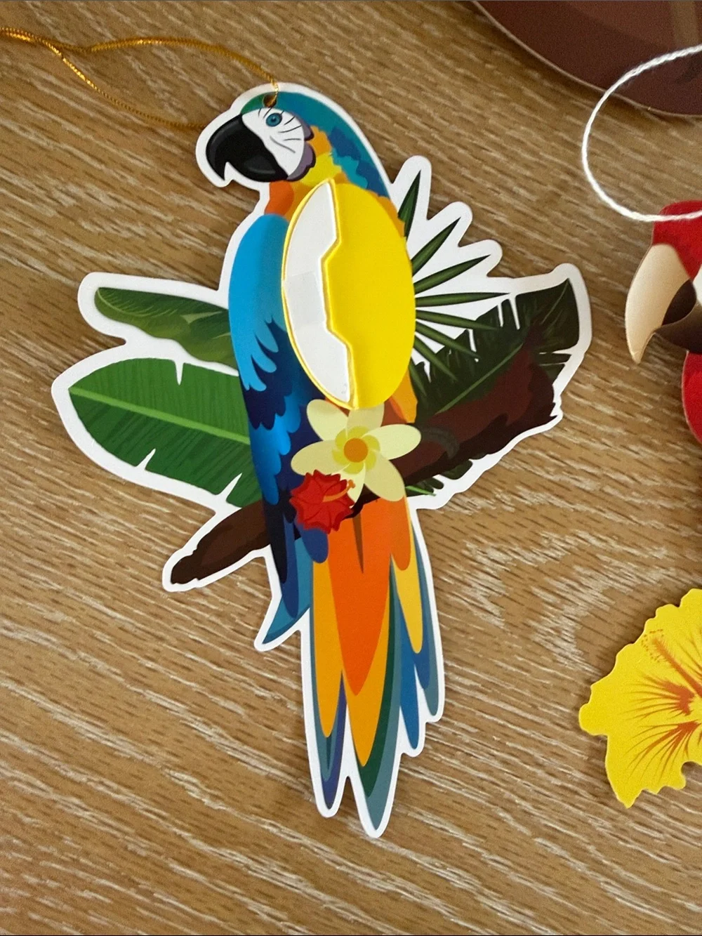Tropical Birds and Flower Banner Hawaiian Luau Hula Party Decorations